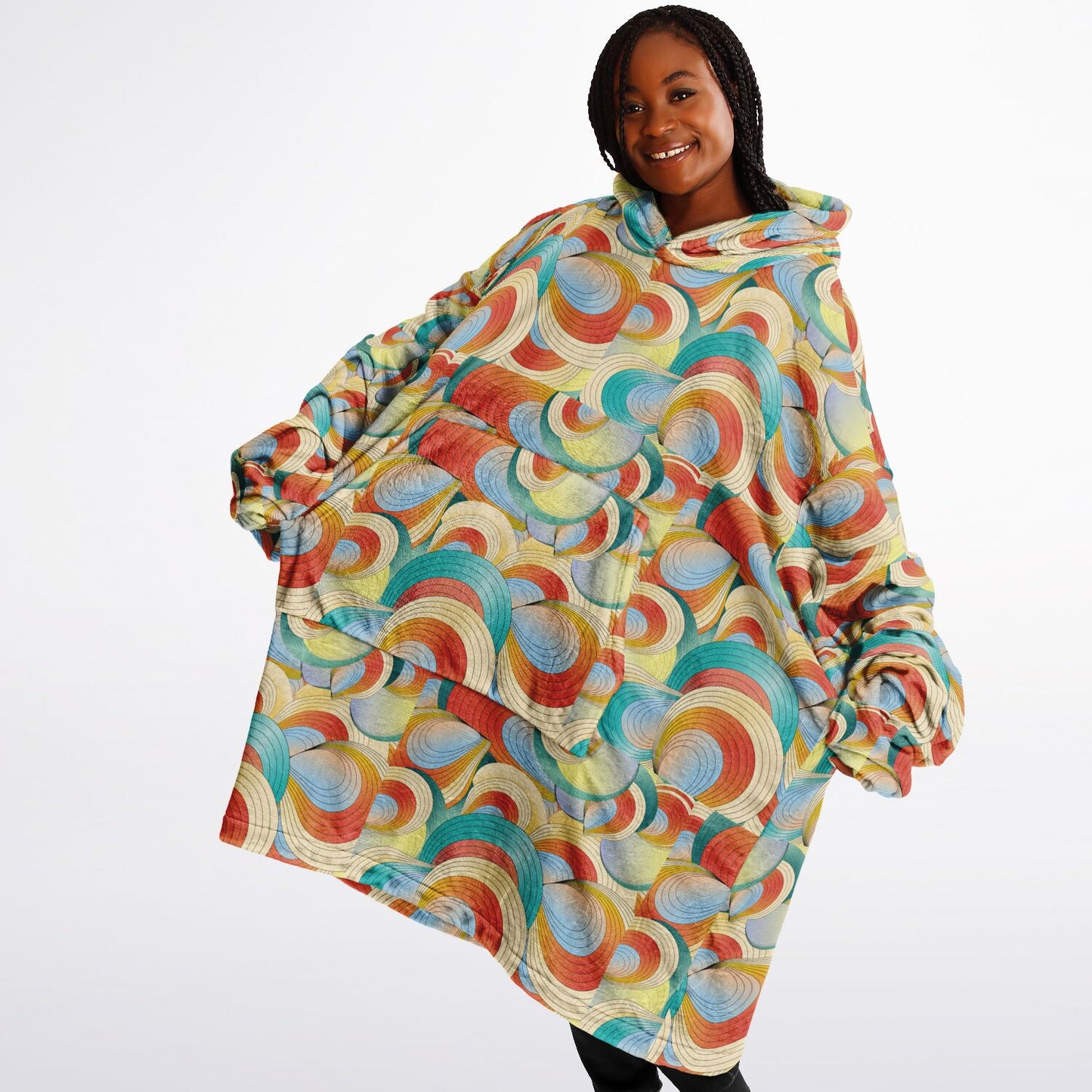 Snug Hoodie Economy - AOP Kukloso Ice Cream Swirls No 60 - Free Shipping