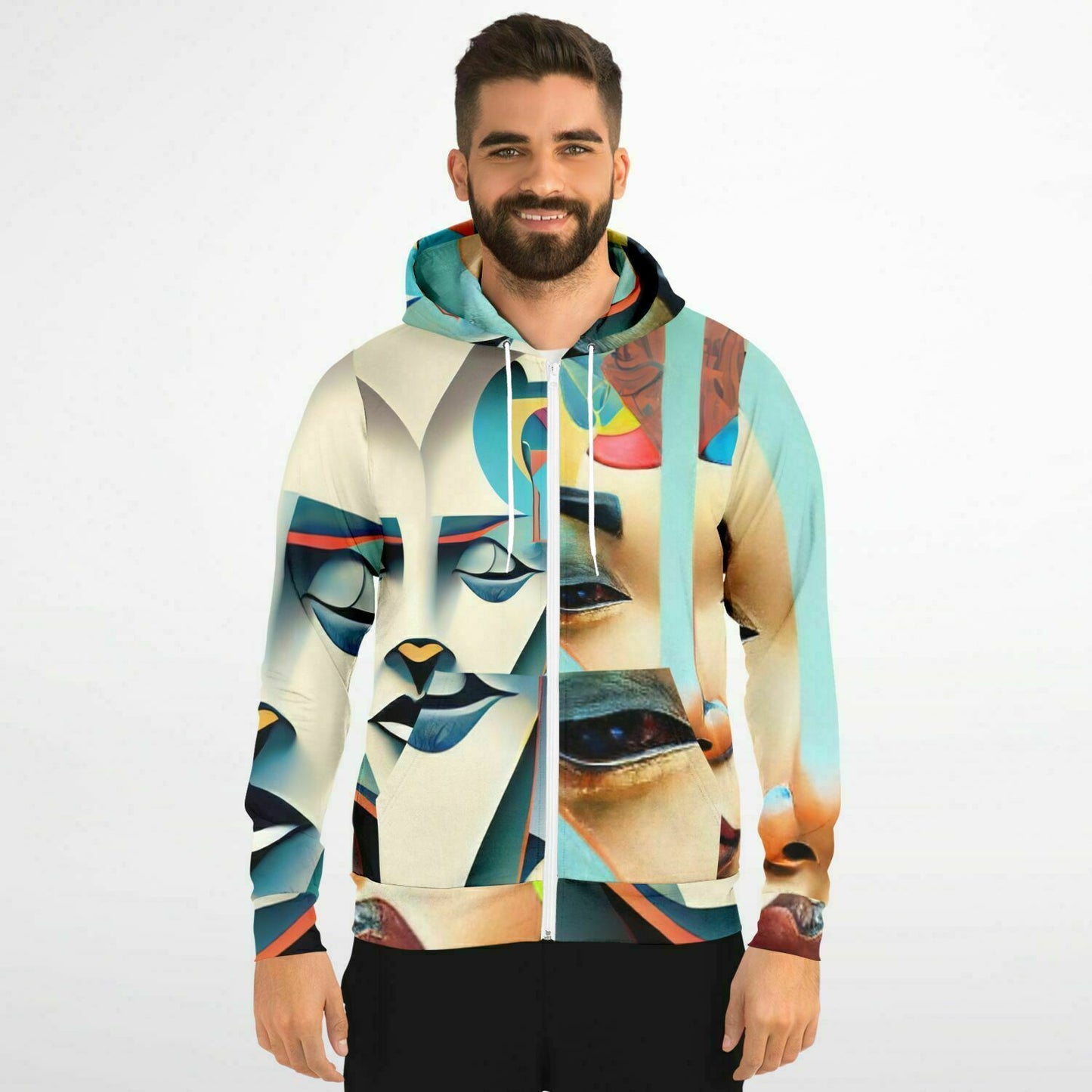 Fashion Zip-Up Hoodie - AOP Kukloso Ancients series No 11 - Free Shipping