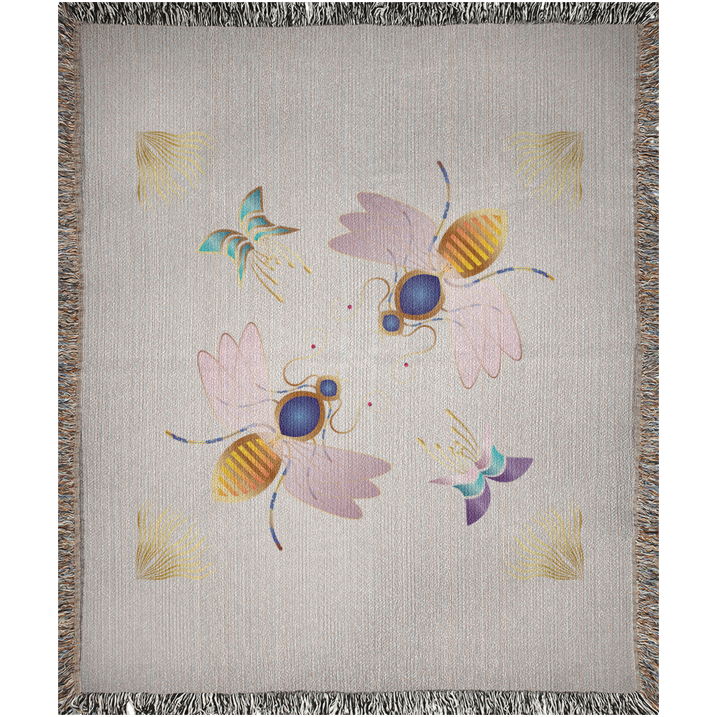 Woven Blankets Kukloso Mandala Kuklos No 4409 'Queen Bees' - Free Shipping