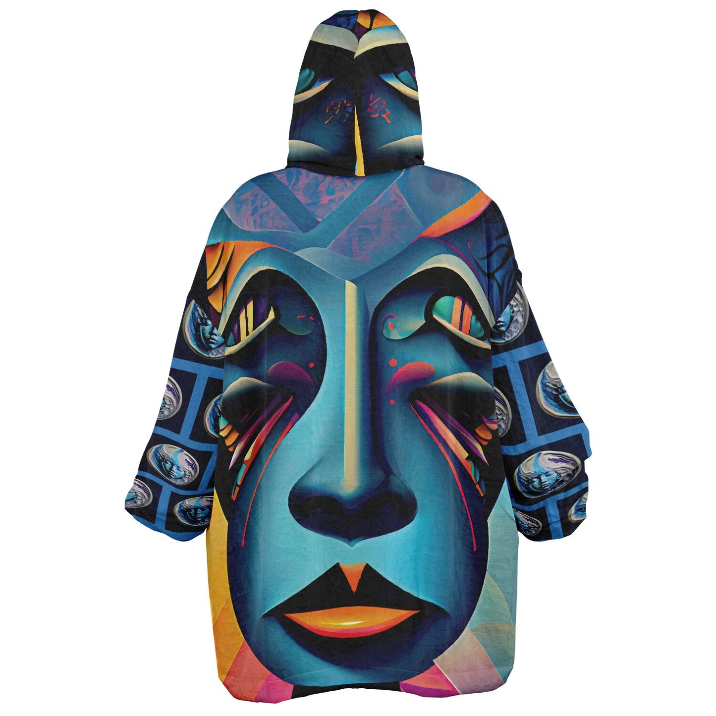 Snug Hoodie Economy - AOP Kukloso Cubist Faces No 10 - Free Shipping