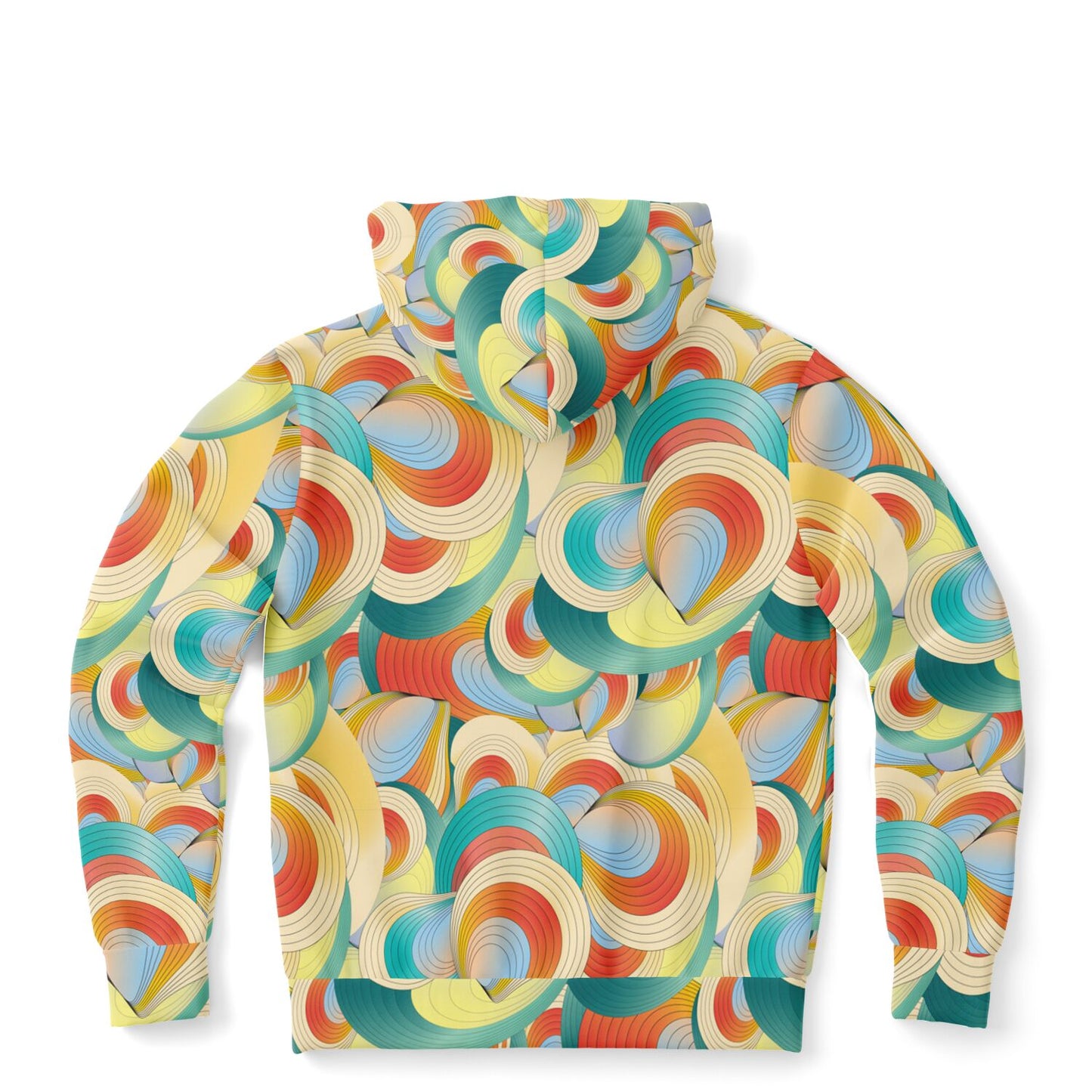 Fashion Zip-Up Hoodie - AOP Kukloso Ice Cream Swirls No 60 Multicolored - Free Shipping