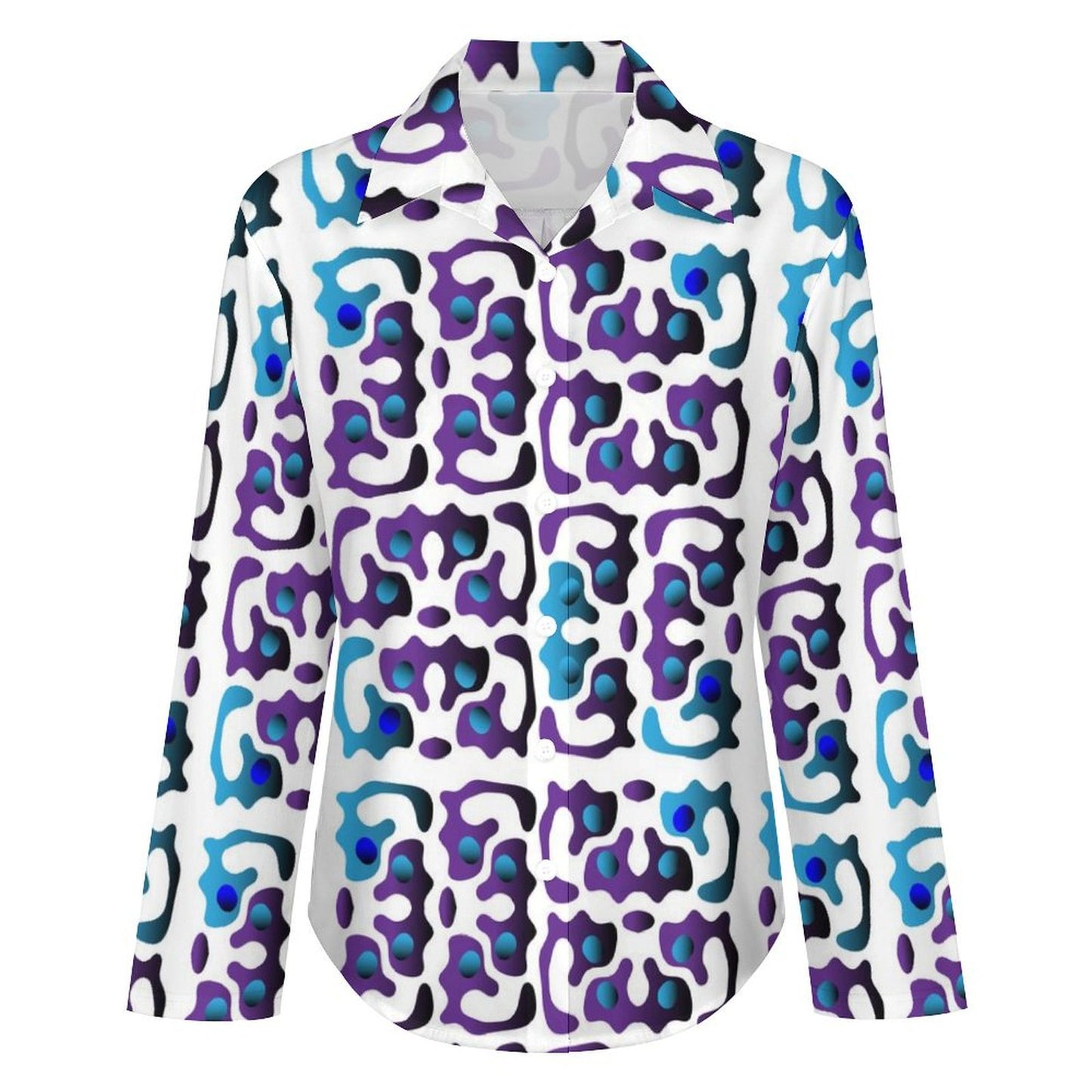 Long Sleeve Shirt Blouse Kukloso Abstract No 146