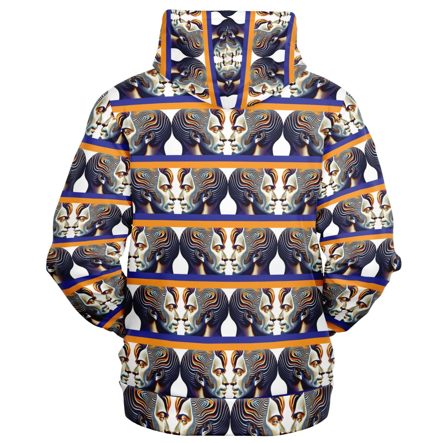 Fashion Zip-Up Hoodie - AOP Kukloso Cubist Faces No 43 A - Free Shipping