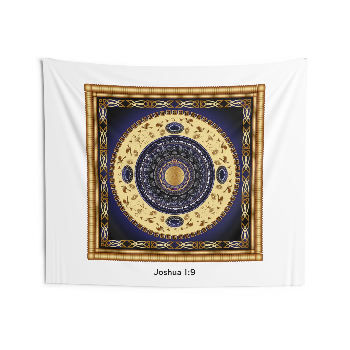 Indoor Wall Tapestries Kuklos No 4438 Christian - The Lord's Prayer - Joshua 1:9- Free Shipping