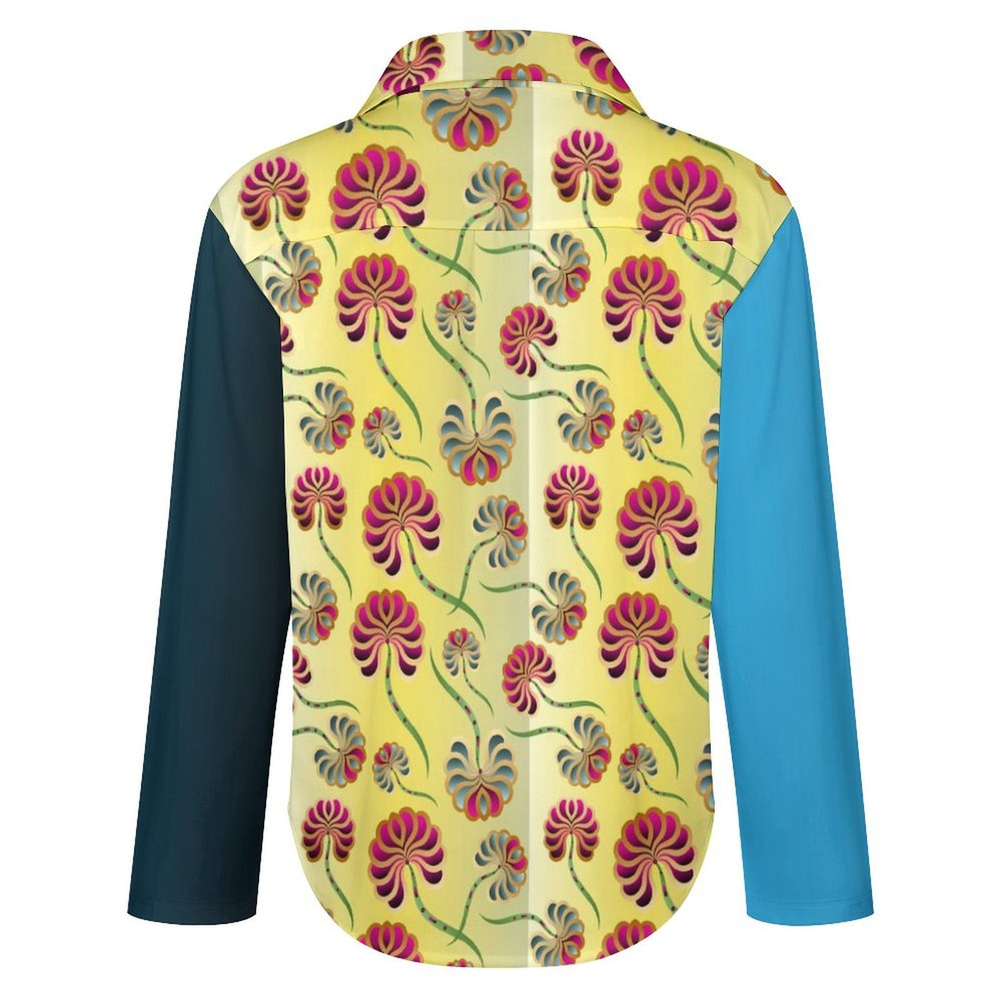 Long Sleeve Shirt Blouse Kukloso Abstract No 578