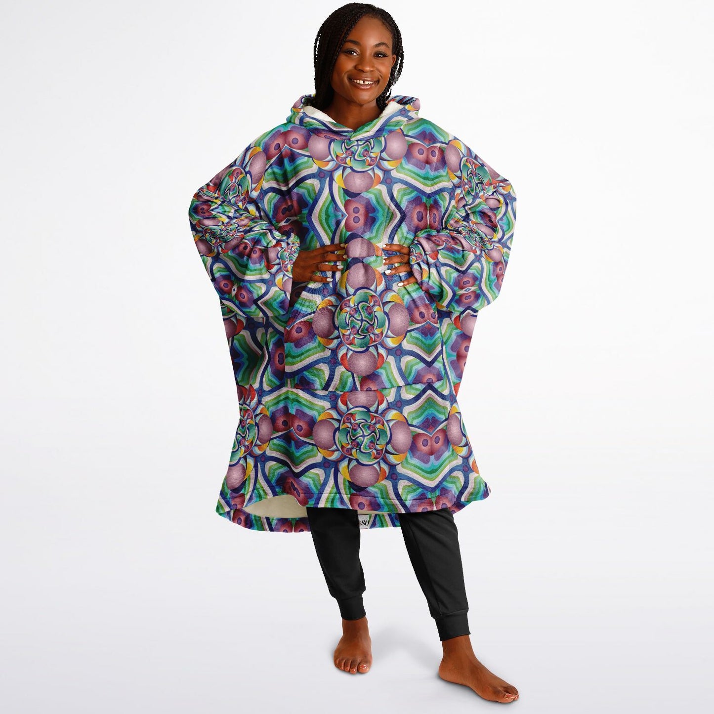 Snug Hoodie Economy - AOP Kukloso Ice Cream Swirls No 58 - Free Shipping