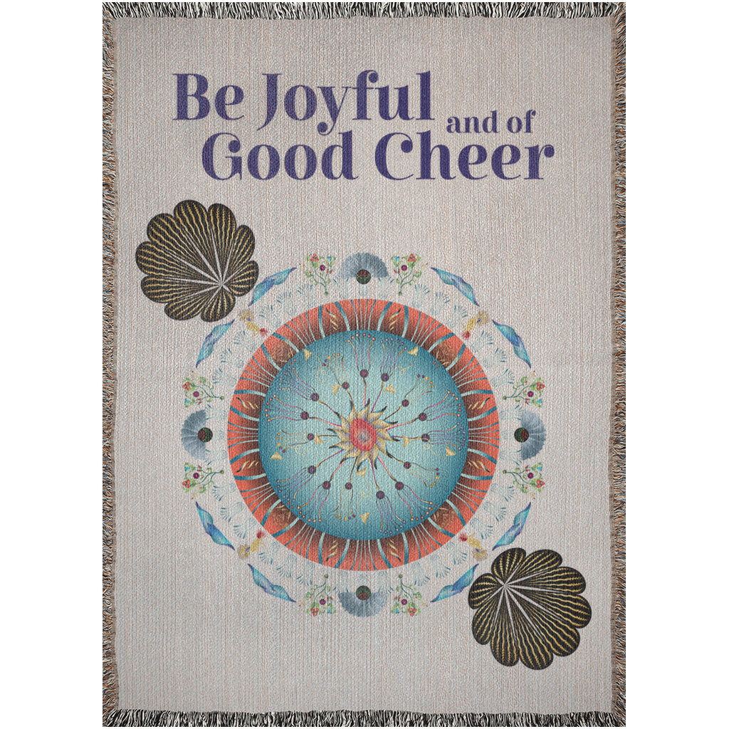 Woven Blankets Kukloso OVC No 4136 'Be Joyful and of Good Cheer' - Free Shipping