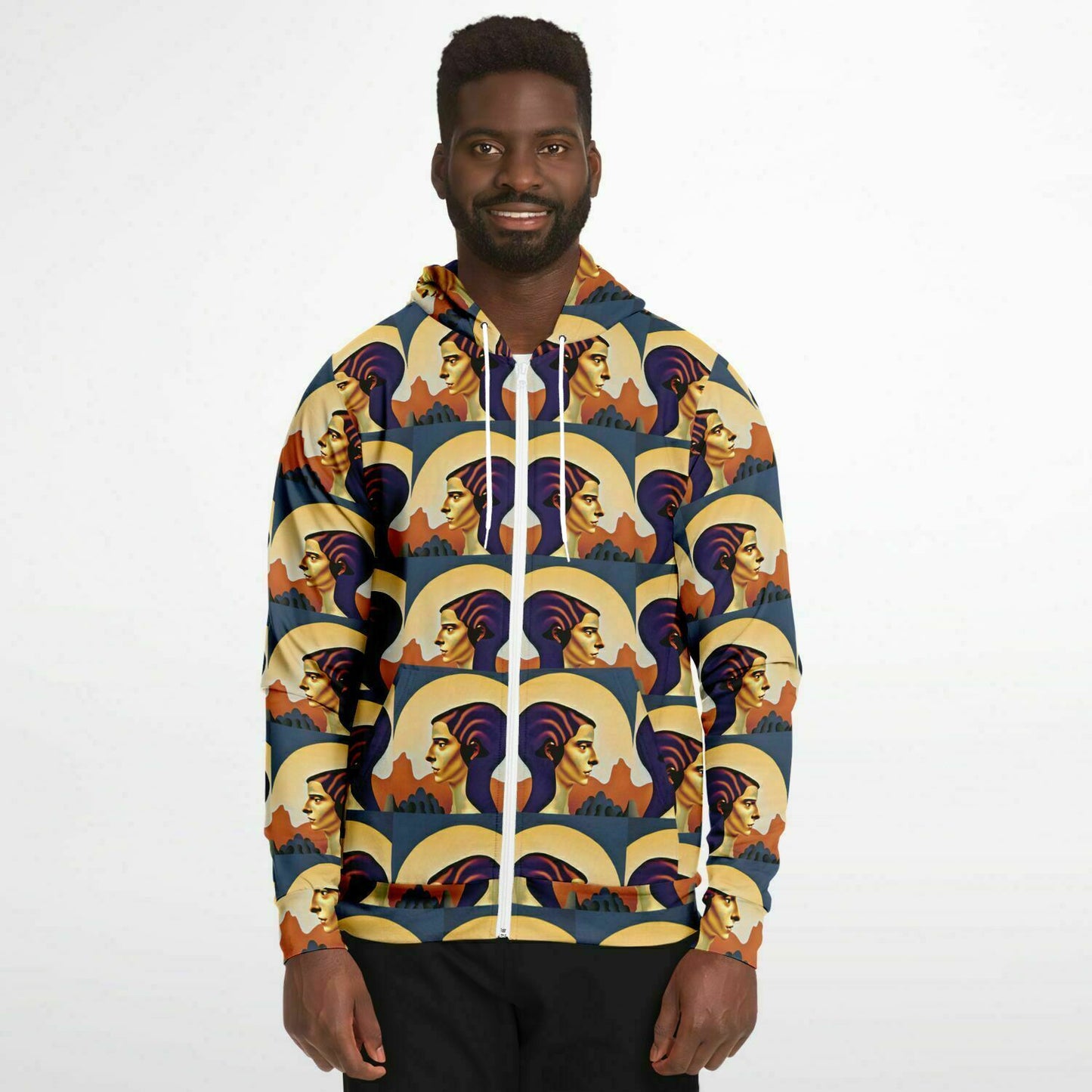 Fashion Zip-Up Hoodie - AOP Kukloso Ancients series No 2 - Free Shipping
