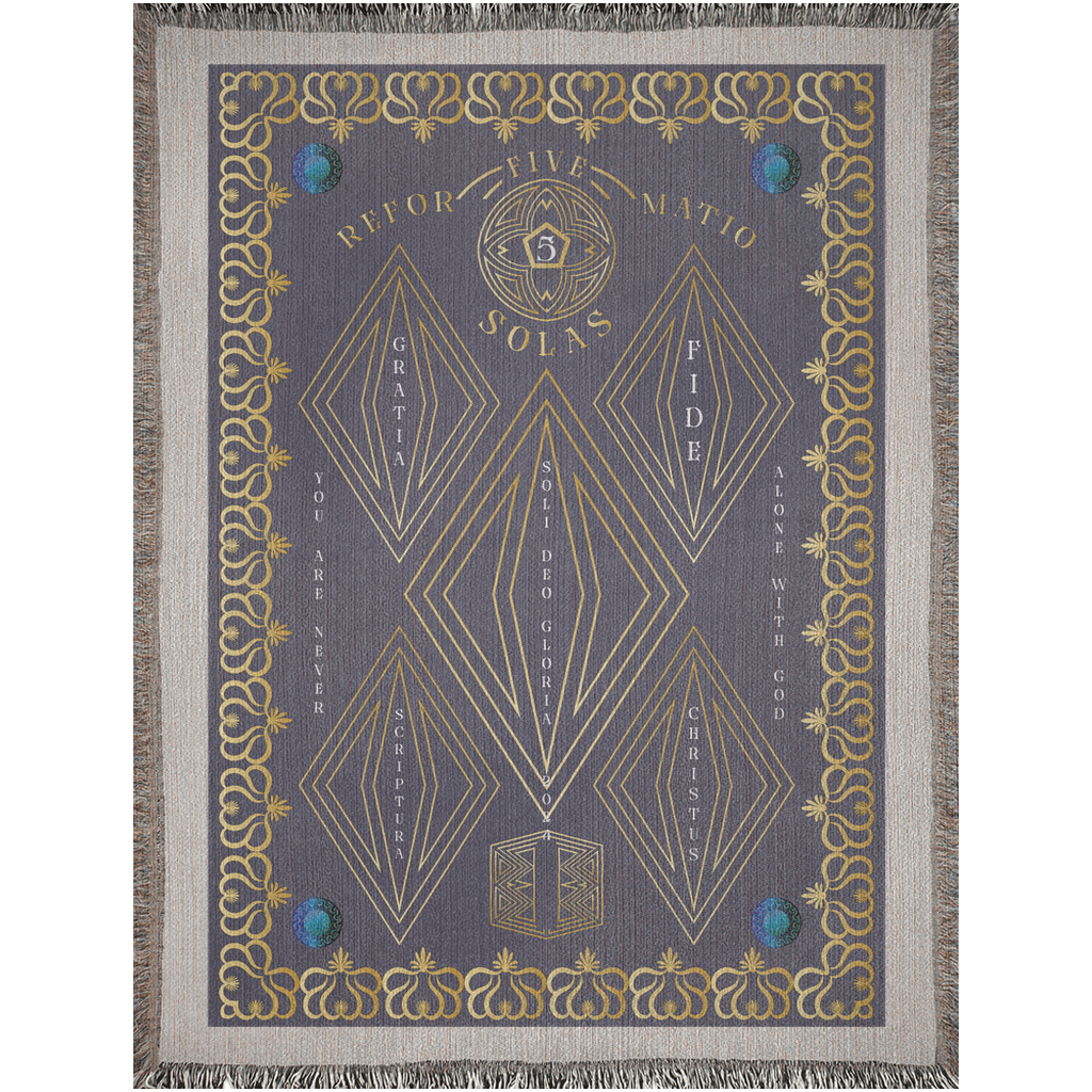Woven Blankets Kukloso 'The Five Solas of the Reformation' - Free Shipping