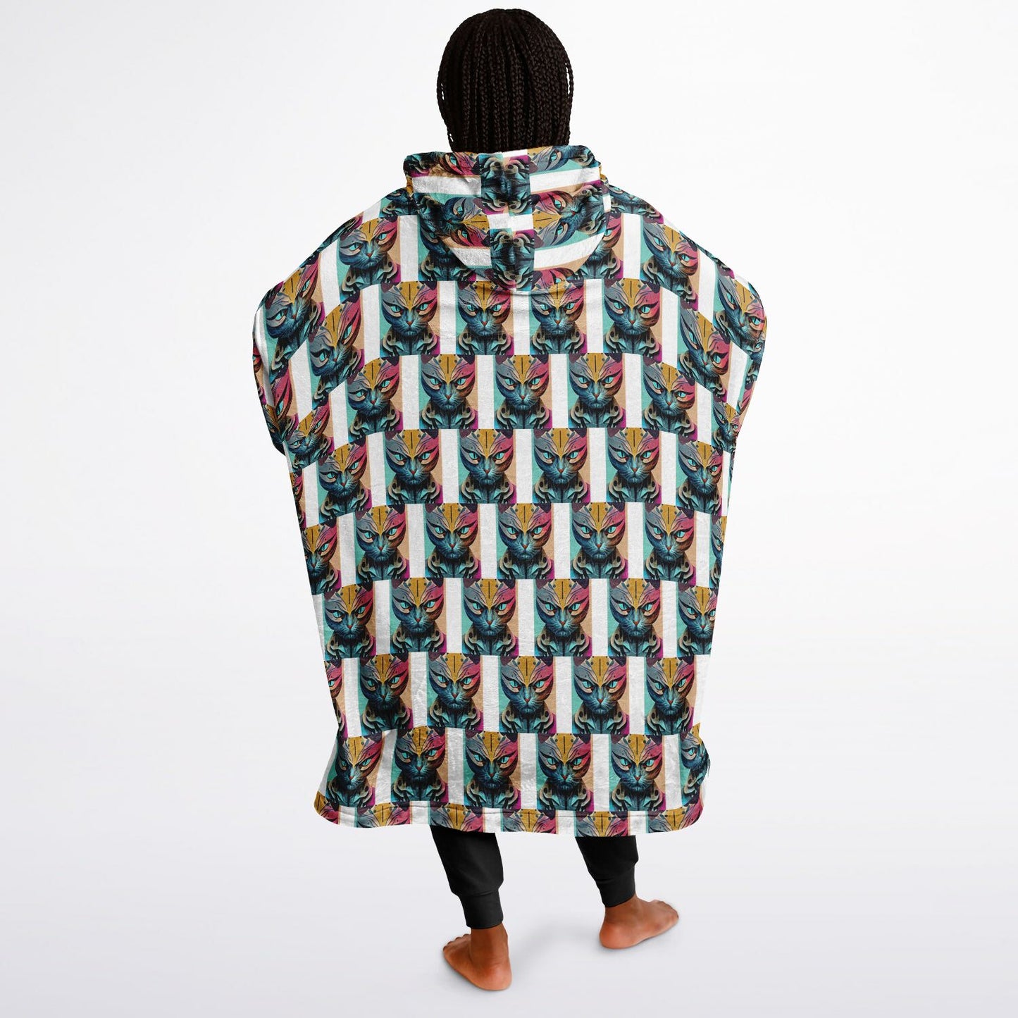 Snug Hoodie Economy - AOP Kukloso Mr. Cat - Free Shipping