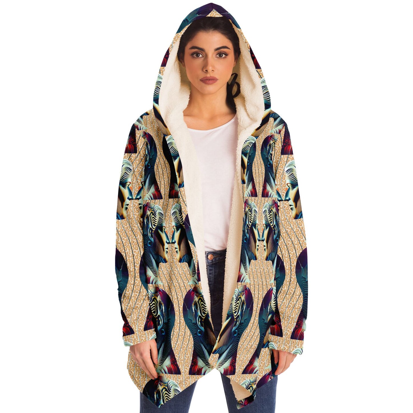 Microfleece Cloak - AOP Kukloso Ancients Series No 5 - Free Shipping