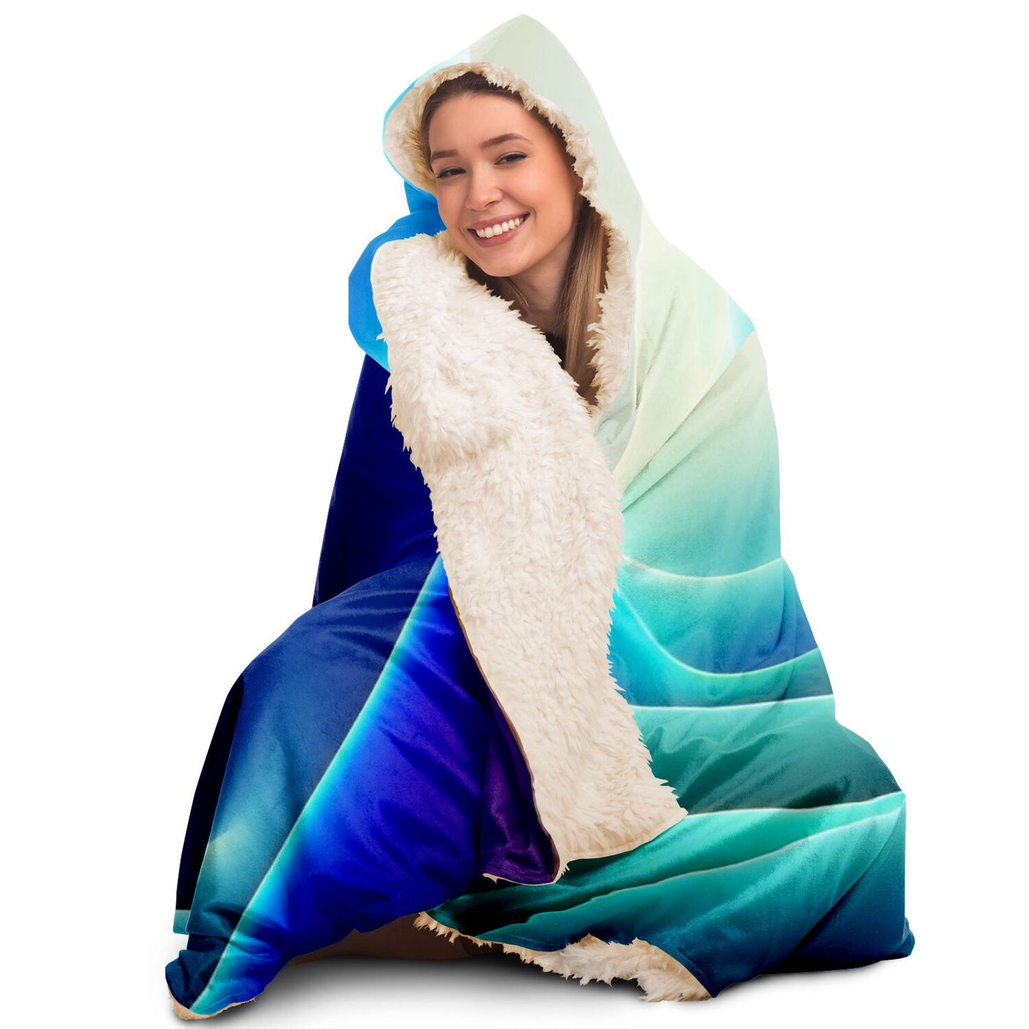 Hooded Blanket - AOP Kukloso Color Flows No 3 - Free Shipping