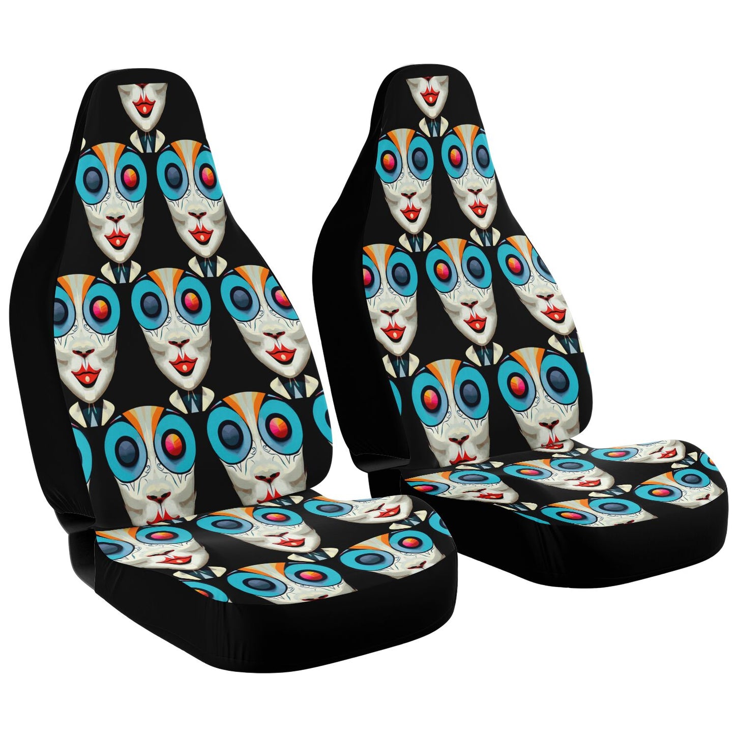 Car Seat Cover - AOP Kukloso Cubist Faces series No 12 - Free Shipping