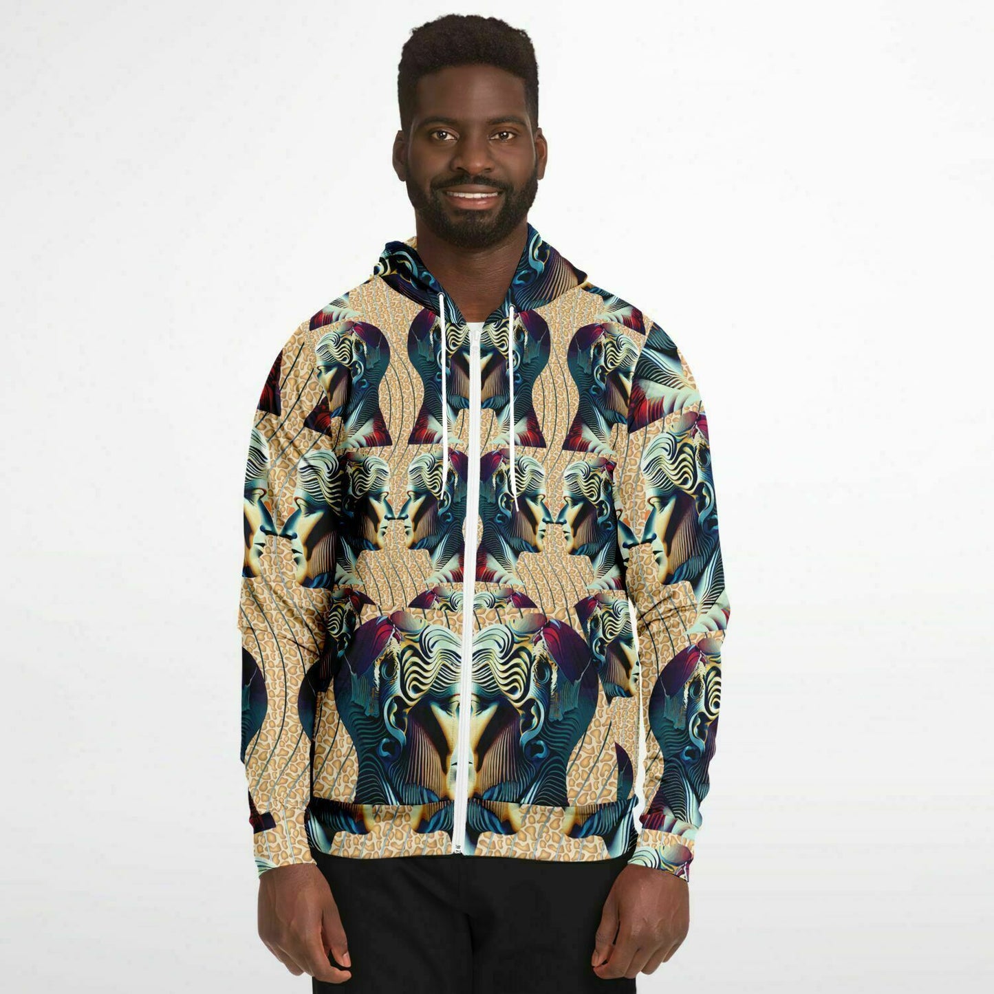 Fashion Zip-Up Hoodie - AOP Kukloso Ancients series No 5 - Free Shipping