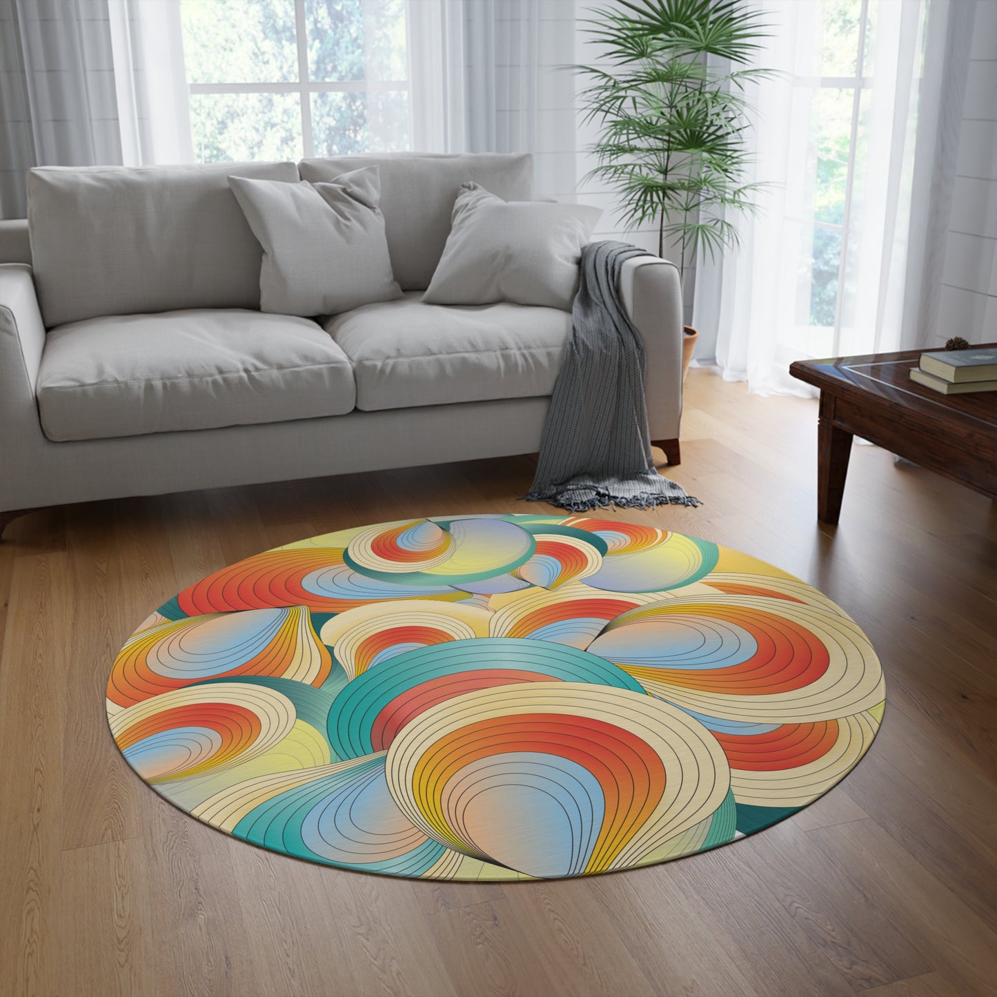Round Rug Kukloso Ice Cream Swirls No 60 Free Shipping