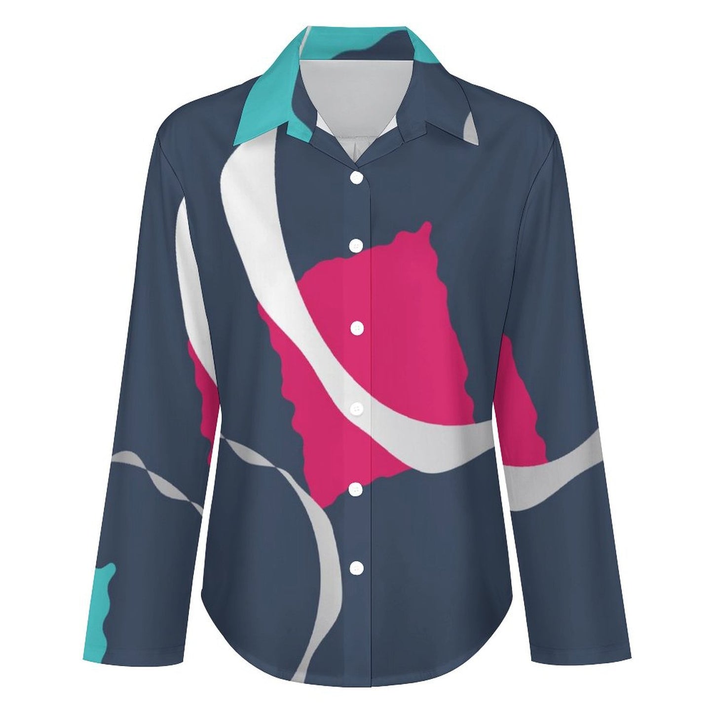 Long Sleeve Shirt Blouse Kukloso Abstract No 165