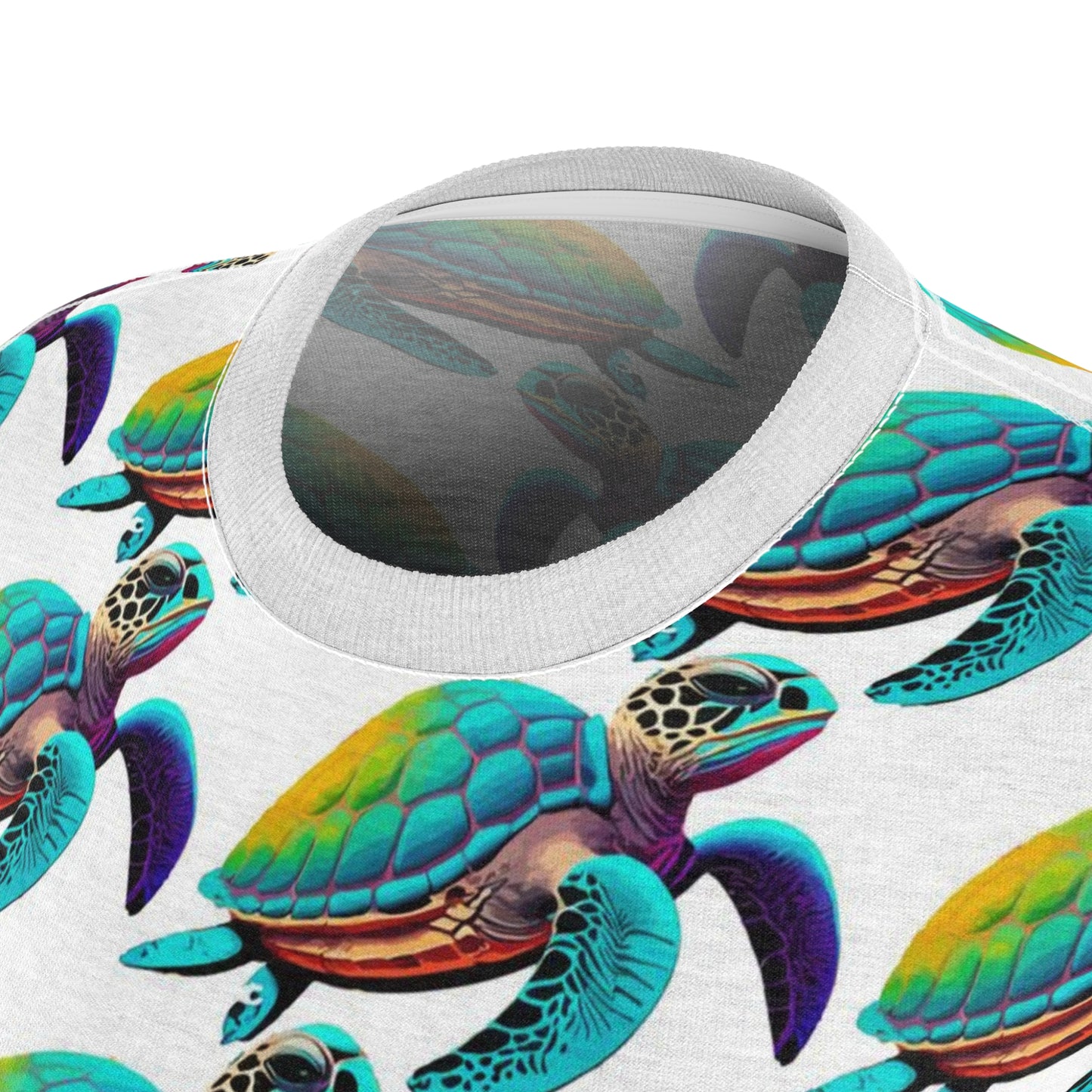 Women's Cut & Sew Tee (AOP) Kukloso Cubist Mr. Sea Turtle - Free Shipping