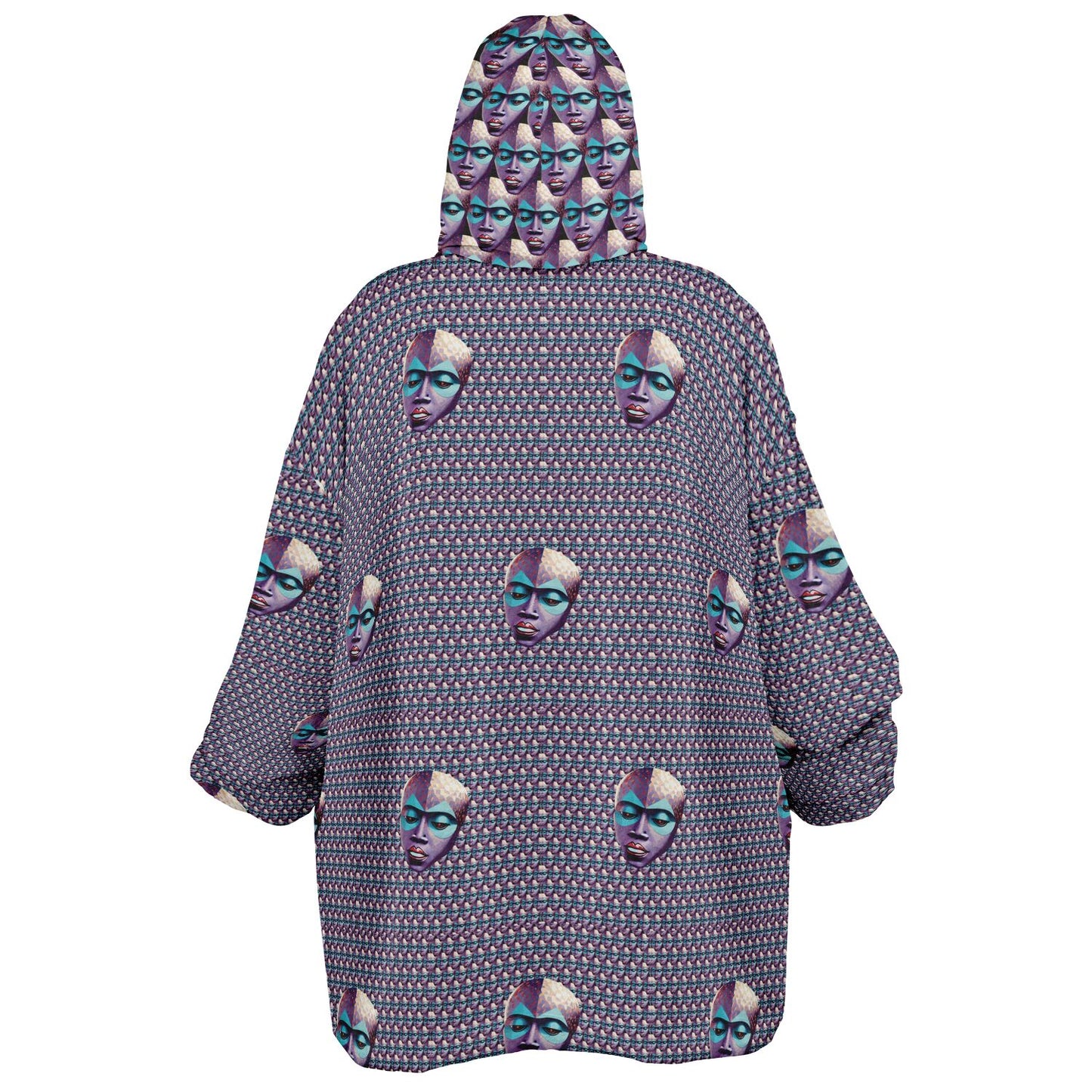 Snug Hoodie Economy - AOP Kukloso Space Faces No 22 - Free Shipping
