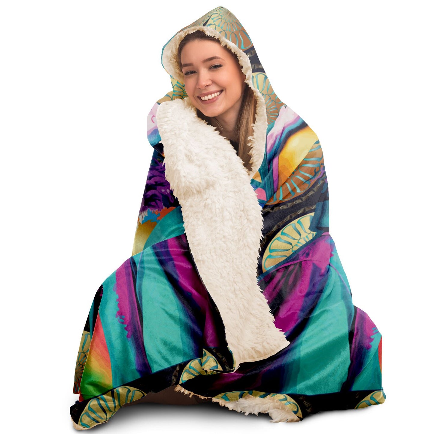 Hooded Blanket - AOP Kukloso Punk Chic No 2 A - Free Shipping