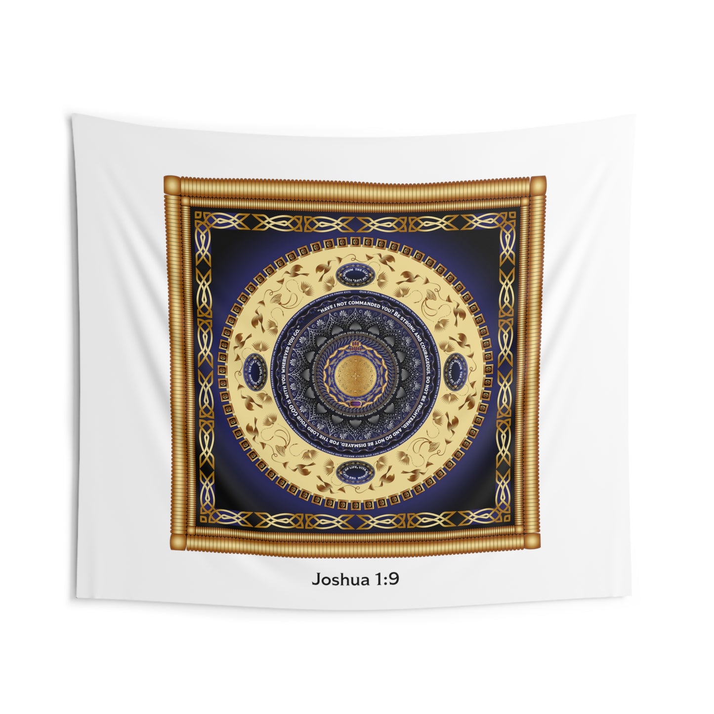 Indoor Wall Tapestries Kuklos No 4438 Christian - The Lord's Prayer - Joshua 1:9- Free Shipping