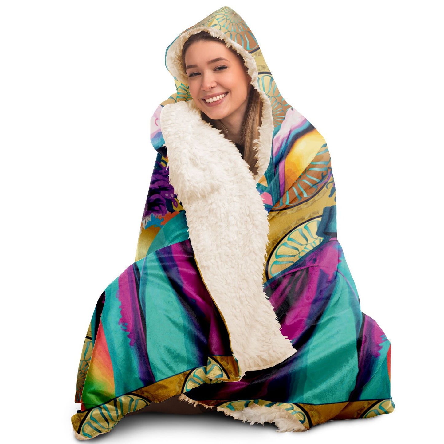 Hooded Blanket - AOP Kukloso Punk Chic No 2 B - Free Shipping