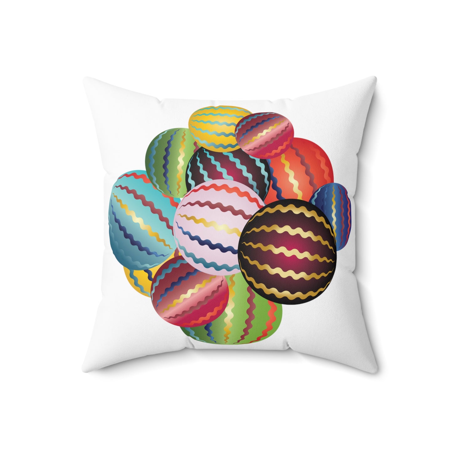 Spun Polyester Square Pillow Kukloso 'Smiles Are Free...Share Them' - Free Shipping