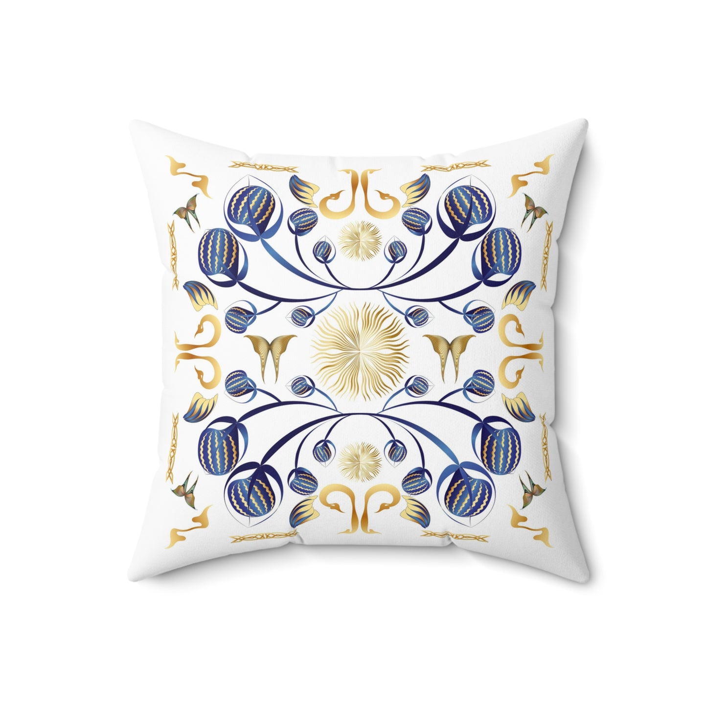 Spun Polyester Square Pillow Kukloso Ancient Geometrica No 21- Free Shipping
