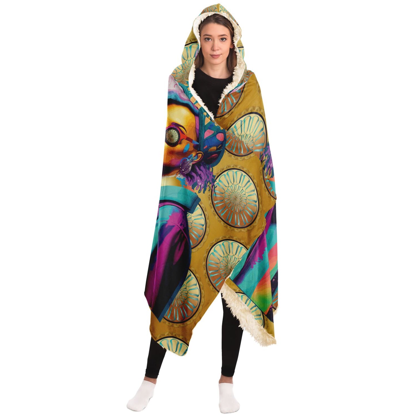 Hooded Blanket - AOP Kukloso Punk Chic No 2 B - Free Shipping