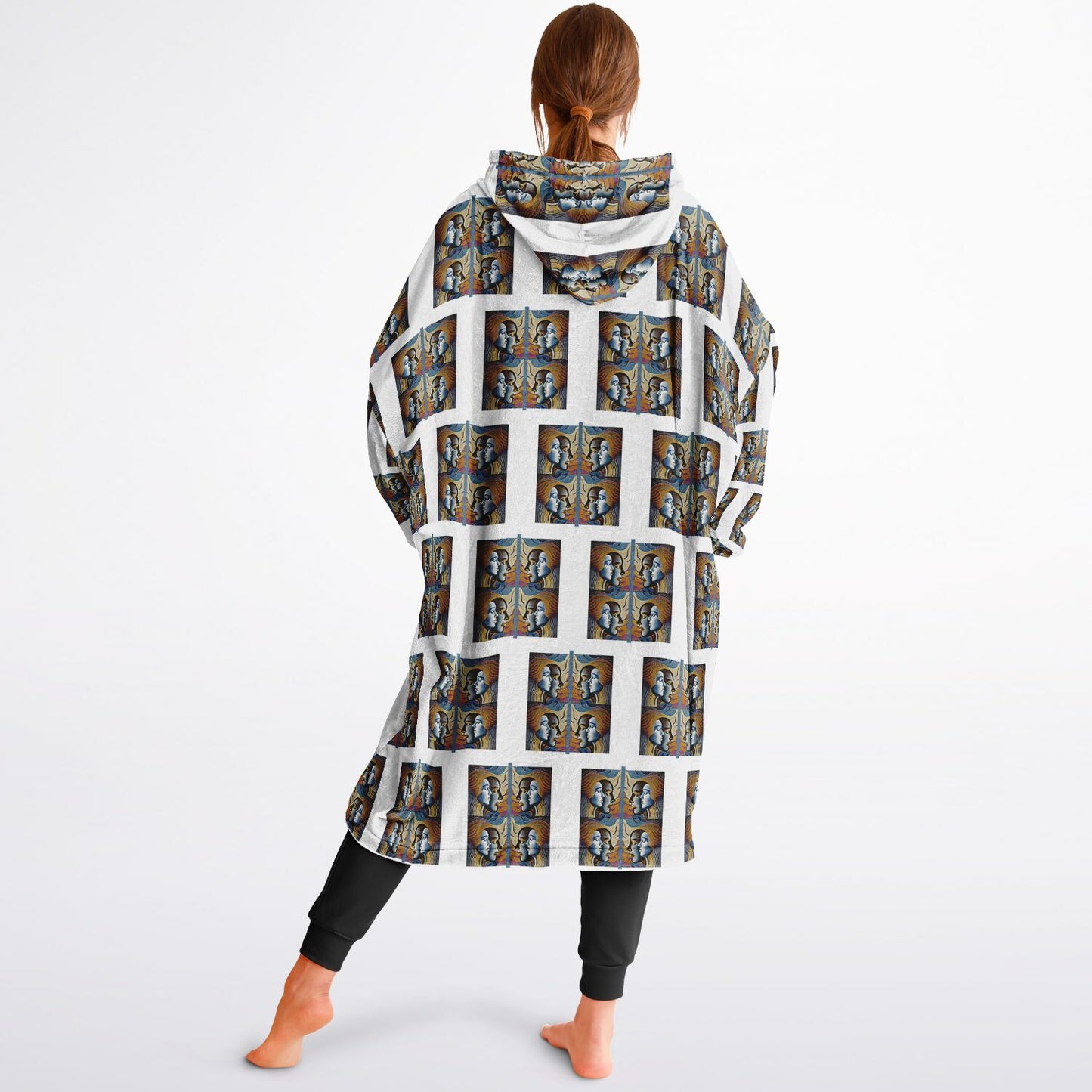 Snug Hoodie Economy - AOP Kukloso Cubist Faces No 48 - Free Shipping