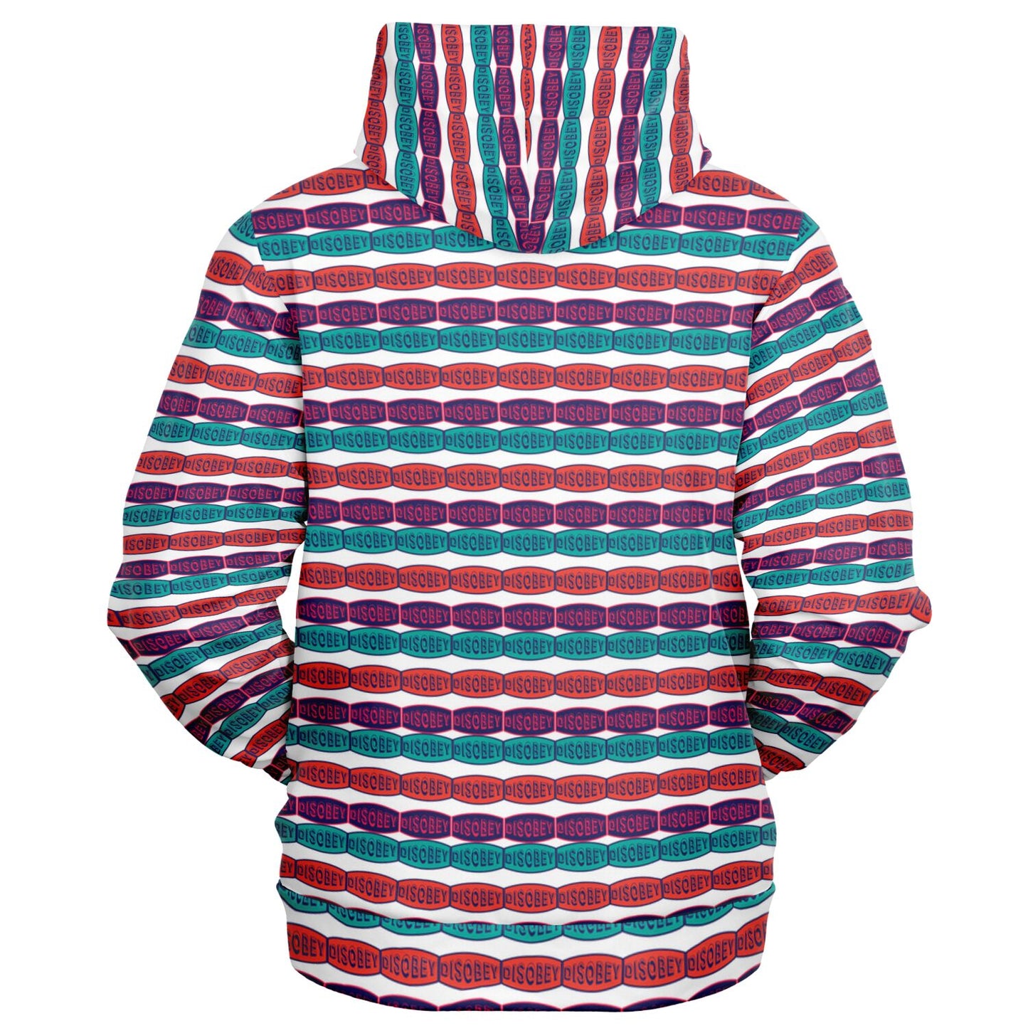 Fashion Zip-Up Hoodie - AOP Kukloso Disobey Logo Triple Colors - Free Shipping
