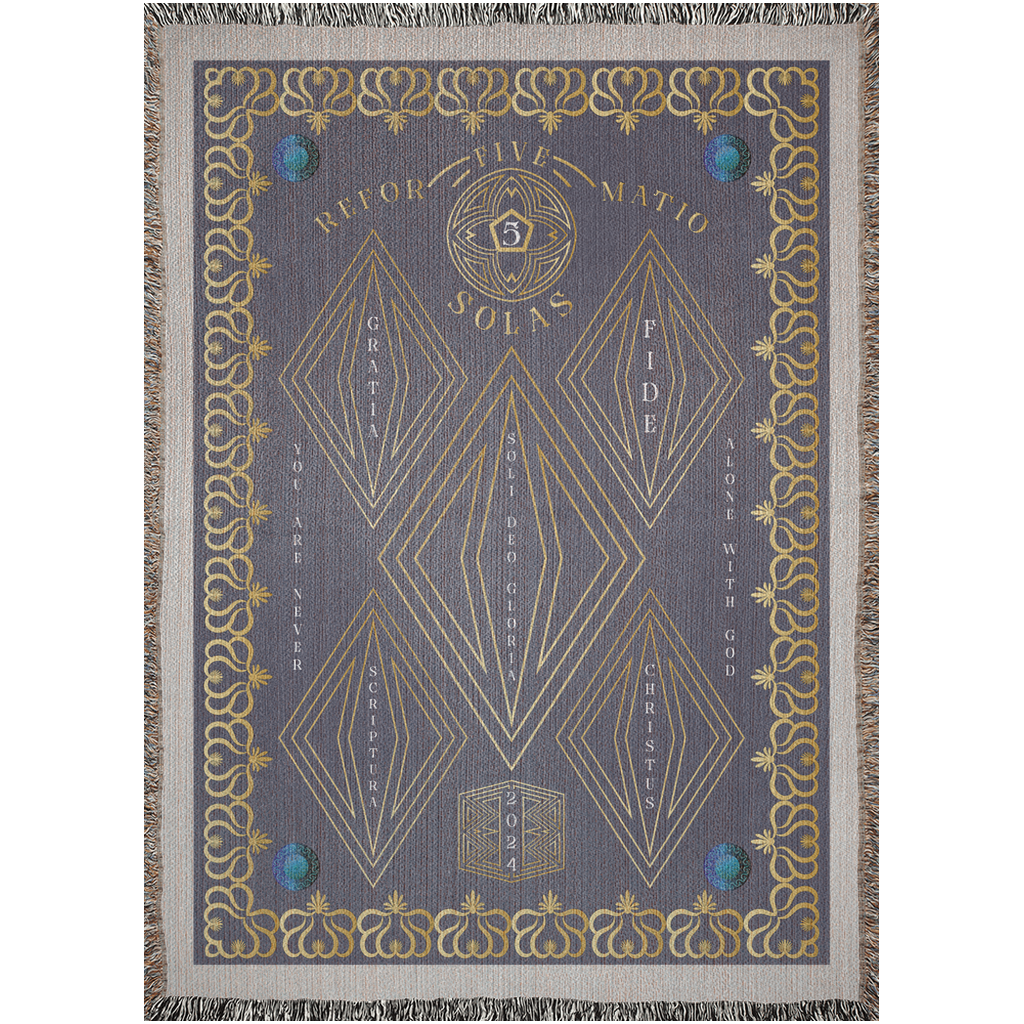 Woven Blankets Kukloso 'The Five Solas of the Reformation' - Free Shipping
