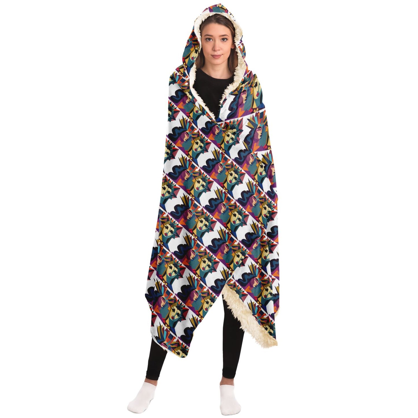 Hooded Blanket - AOP Kukloso The Couple Pattern No 6 - Free Shipping