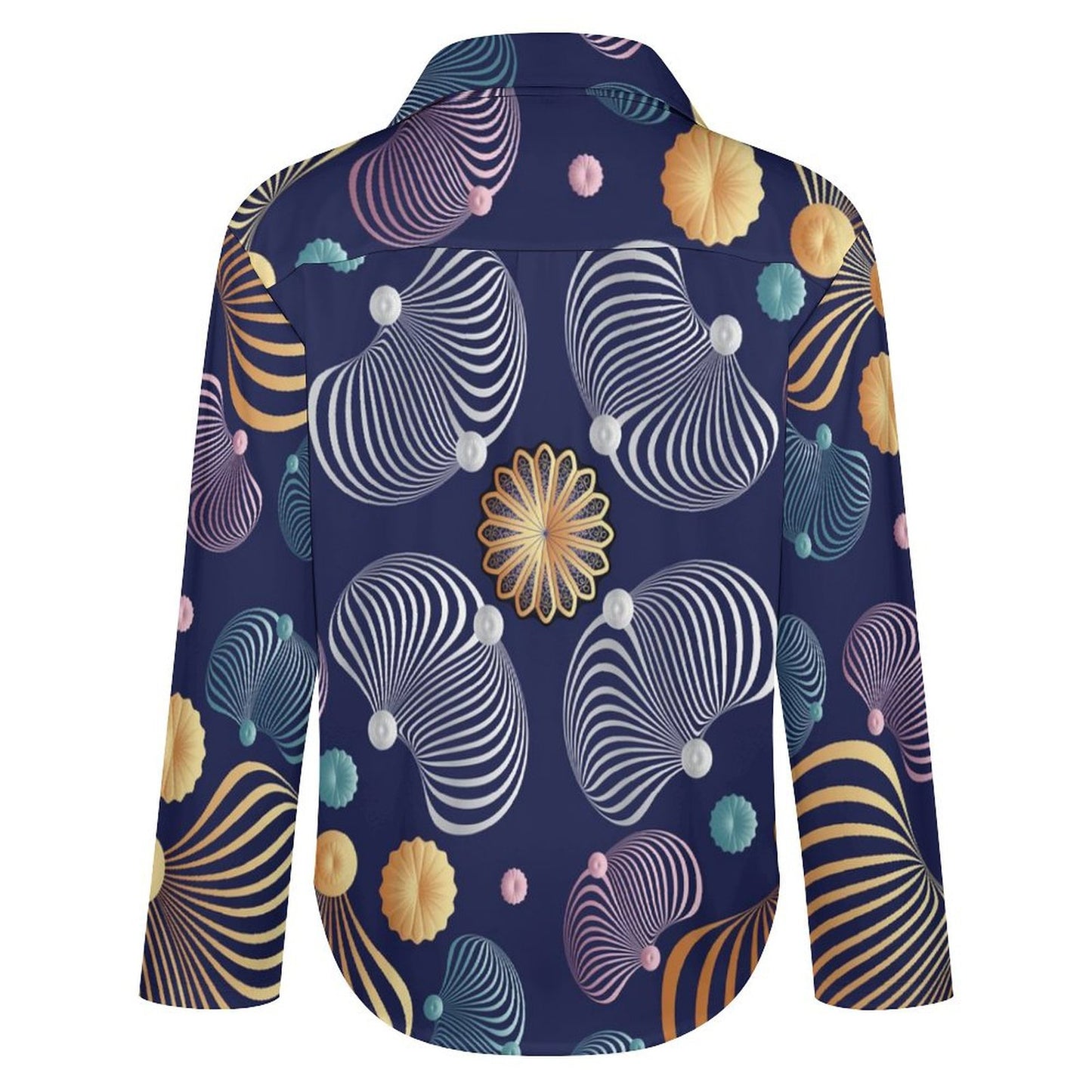 Long Sleeve Shirt Blouse Kukloso Abstract No 1235