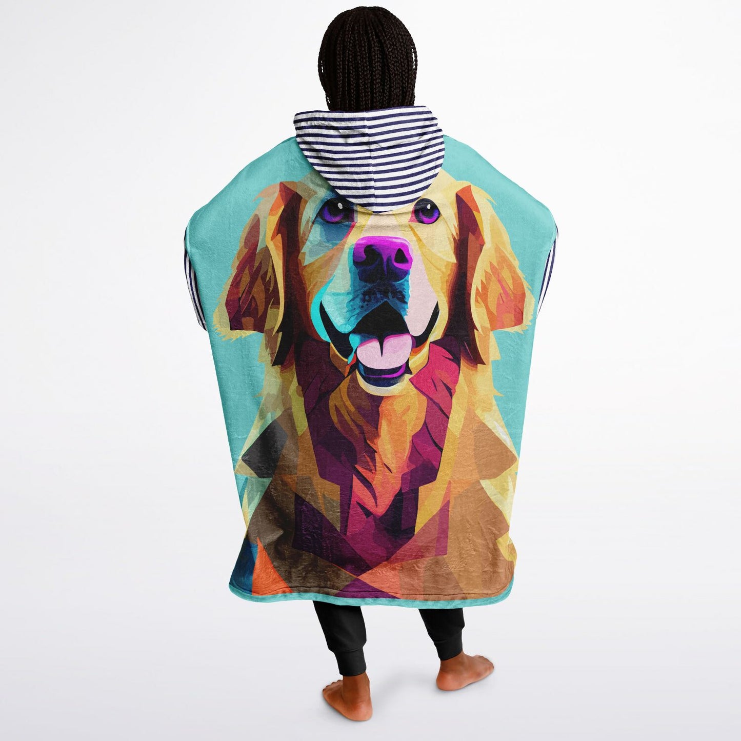 Snug Hoodie Economy - AOP Kukloso Cubist Golden Retriever Dog - Free Shipping