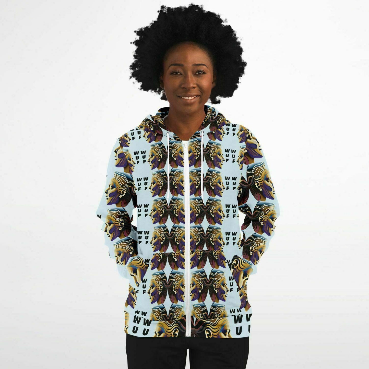 Fashion Zip-Up Hoodie - AOP Kukloso Ancients series No 3 - Free Shipping