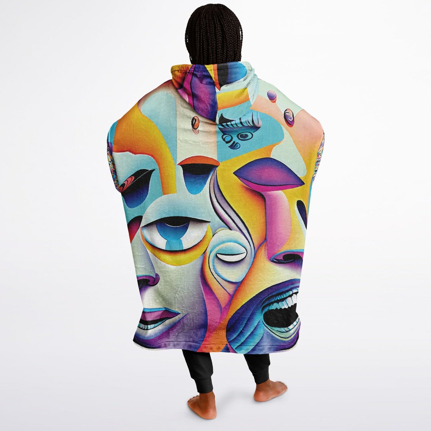 Snug Hoodie Economy - AOP Kukloso Cubist Faces No 7 A - Free Shipping