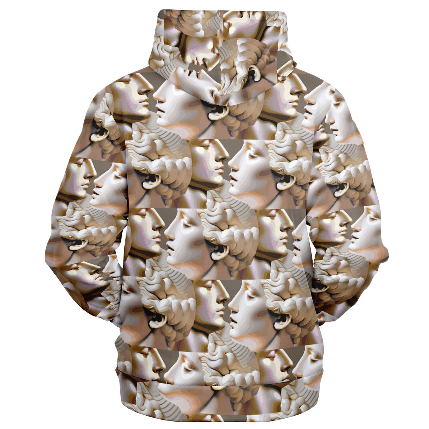 Fashion Zip-Up Hoodie - AOP Kukloso Roman Faces No 1 Large Pattern - Free Shipping