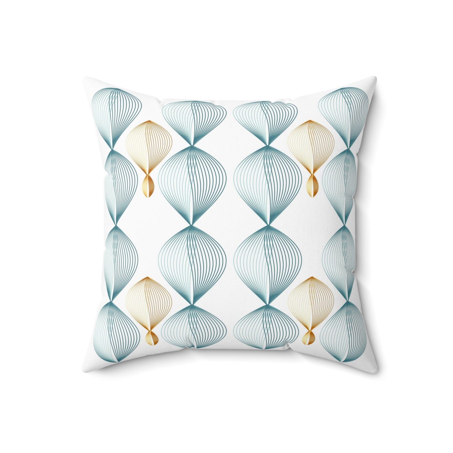 Spun Polyester Square Pillow Kukloso Fleurons No 35 - Free Shipping