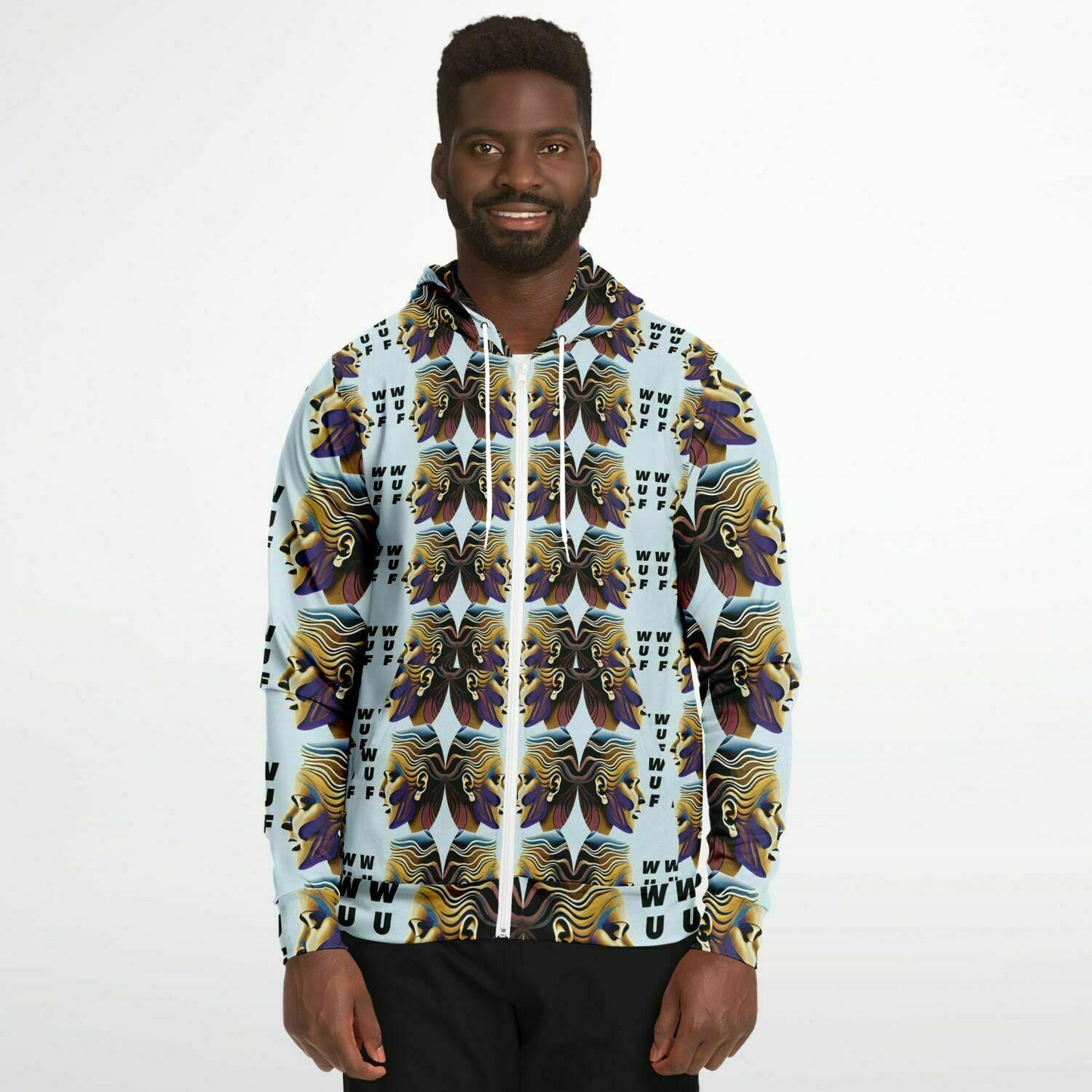 Fashion Zip-Up Hoodie - AOP Kukloso Ancients series No 3 - Free Shipping