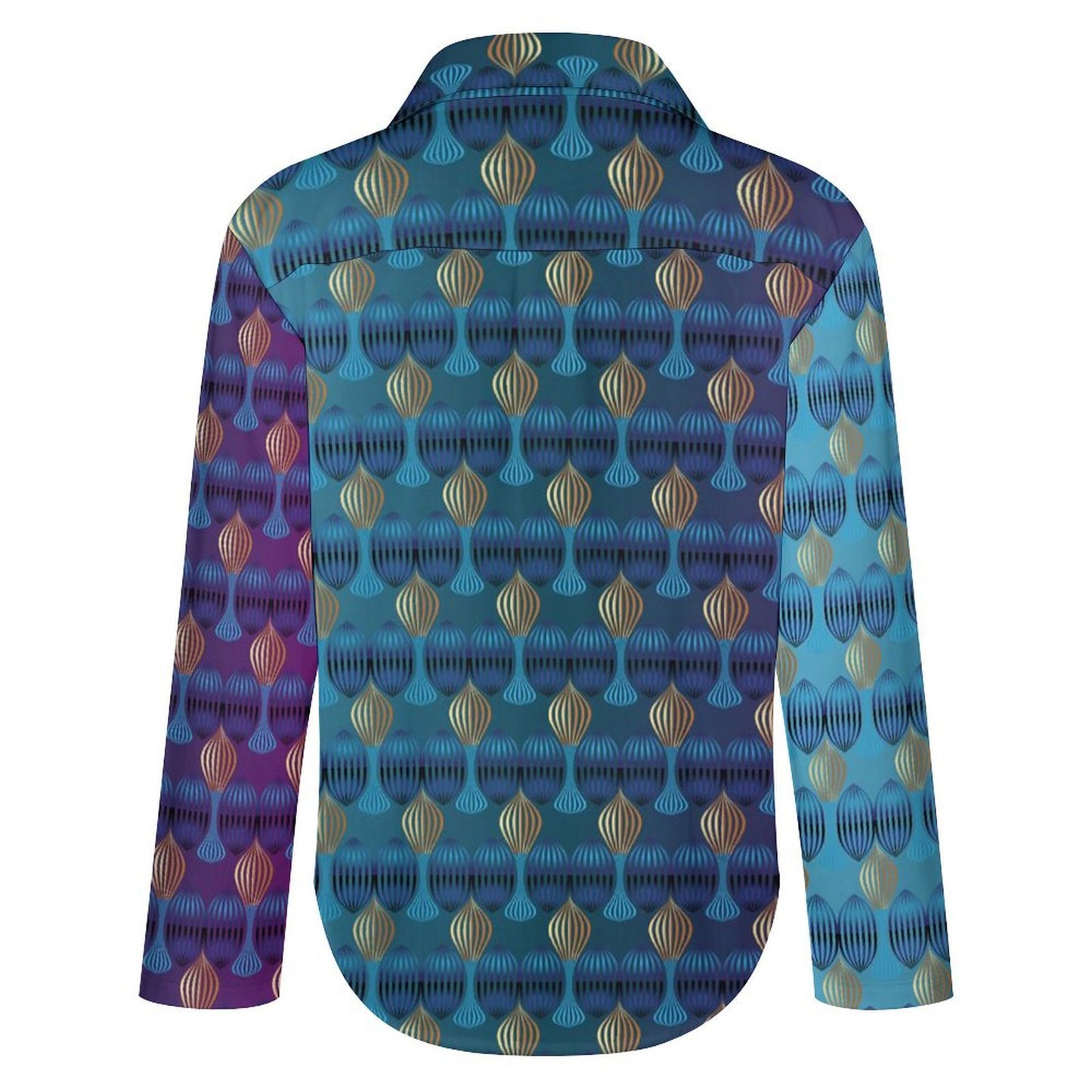 Long Sleeve Shirt Blouse Kukloso Abstract No 1238