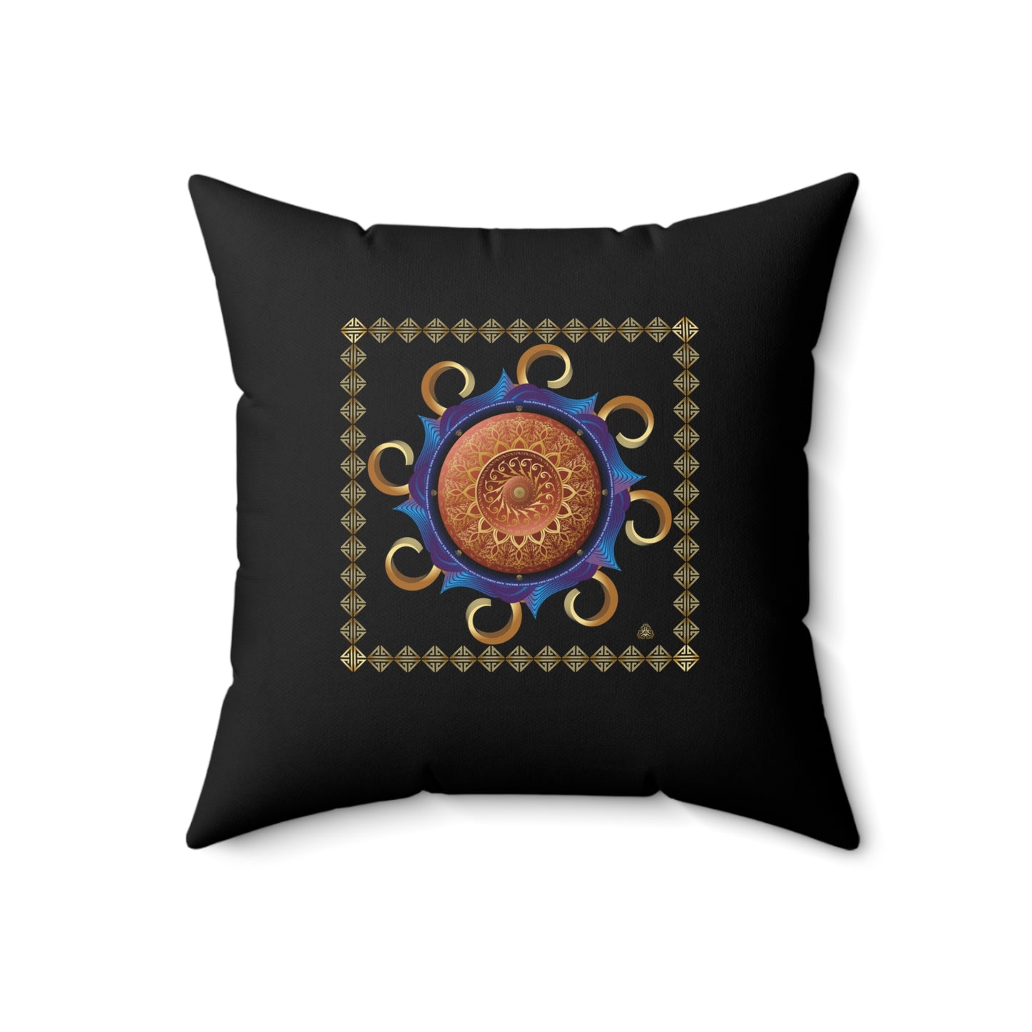 Spun Polyester Square Pillow Kukloso OVC 4277/4292 'Lord's Prayer' - Free Shipping