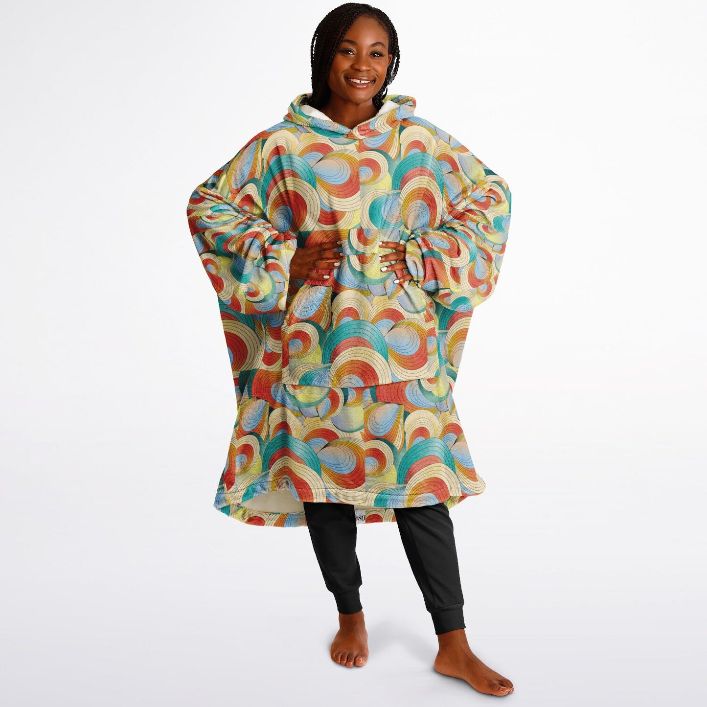Snug Hoodie Economy - AOP Kukloso Ice Cream Swirls No 60 - Free Shipping