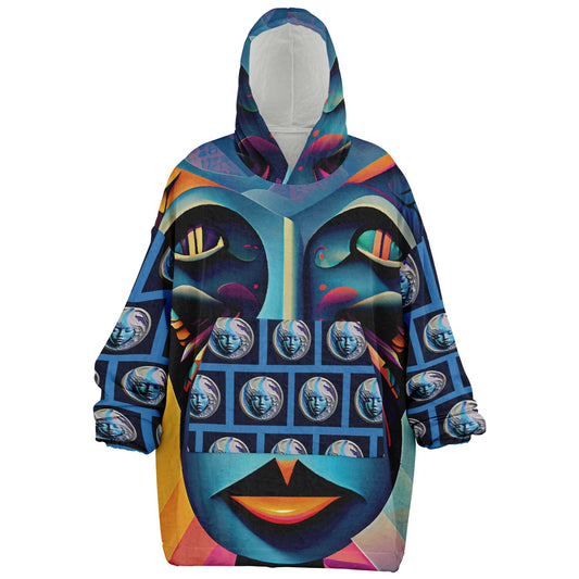 Snug Hoodie Economy - AOP Kukloso Cubist Faces No 10 - Free Shipping