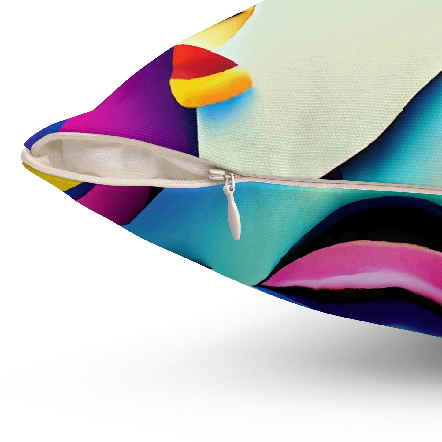 Spun Polyester Square Pillow Kukloso Cubist Faces No 2 - Free Shipping