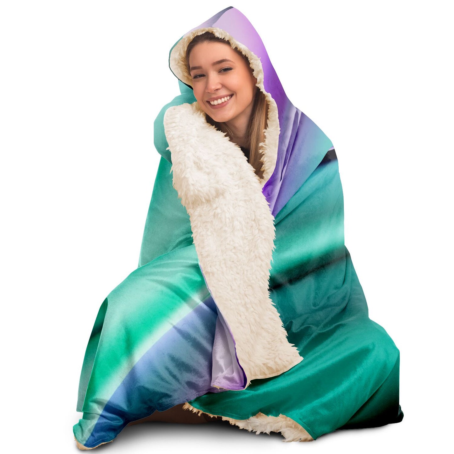 Hooded Blanket - AOP Kukloso Color Flows No 10 - Free Shipping