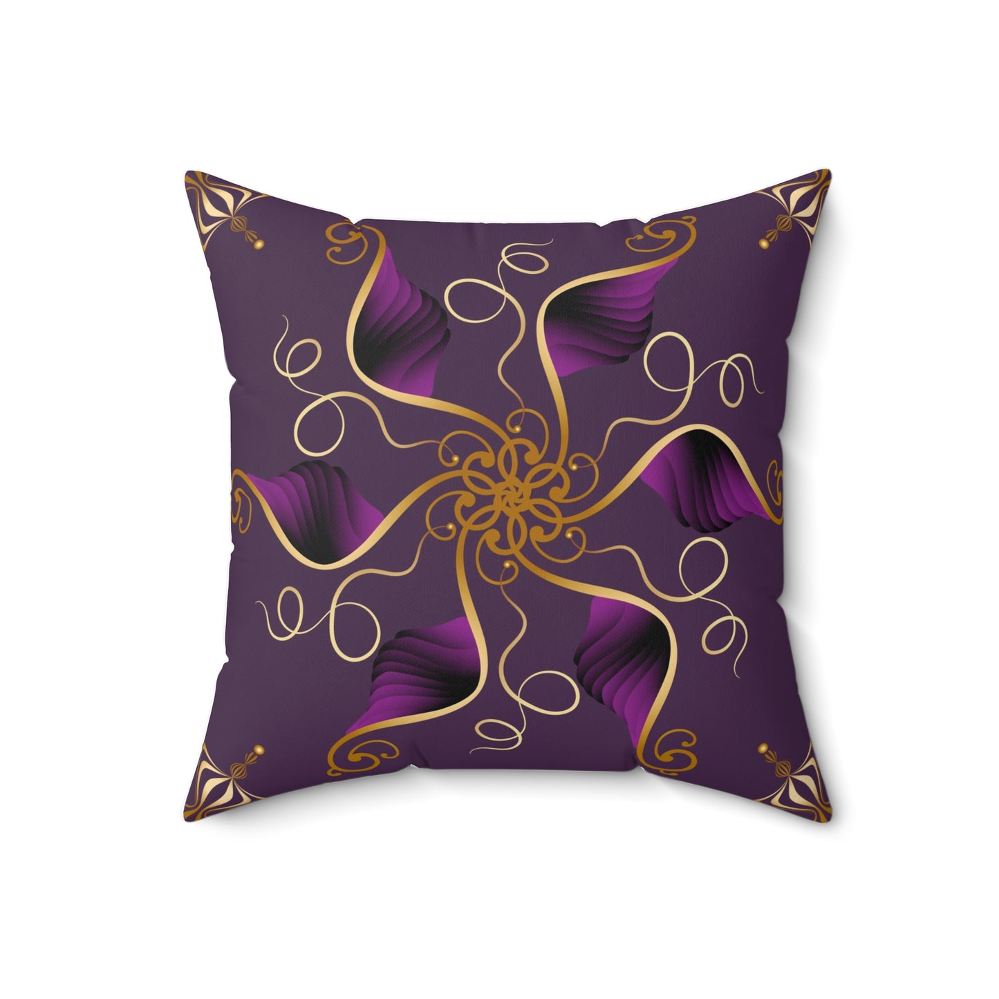 Spun Polyester Square Pillow Kukloso Ancient Geometrica No 8 - Free Shipping