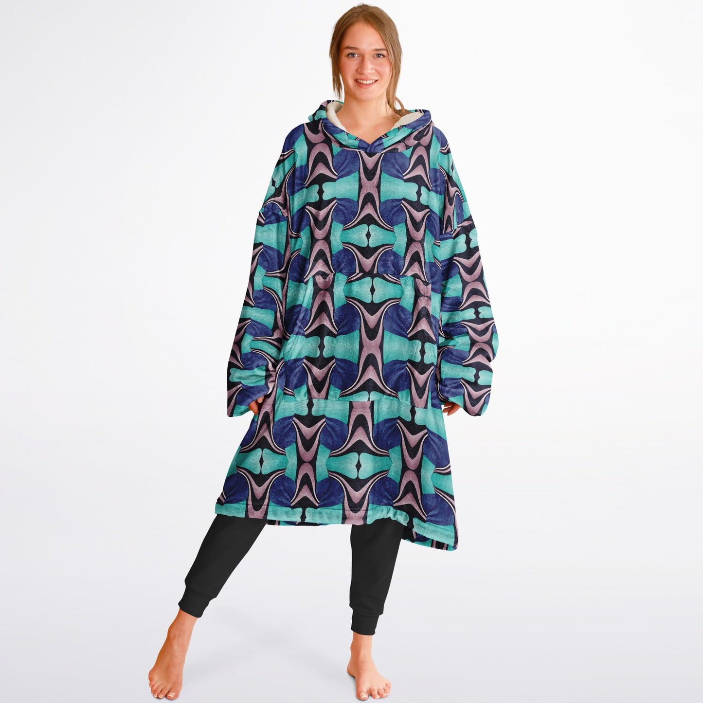 Snug Hoodie Economy - AOP Kukloso Ice Cream Swirls No 24 - Free Shipping