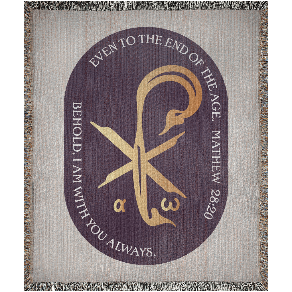 Woven Blankets Kukloso PX Christogram - Matthew 28:20 - Free Shipping