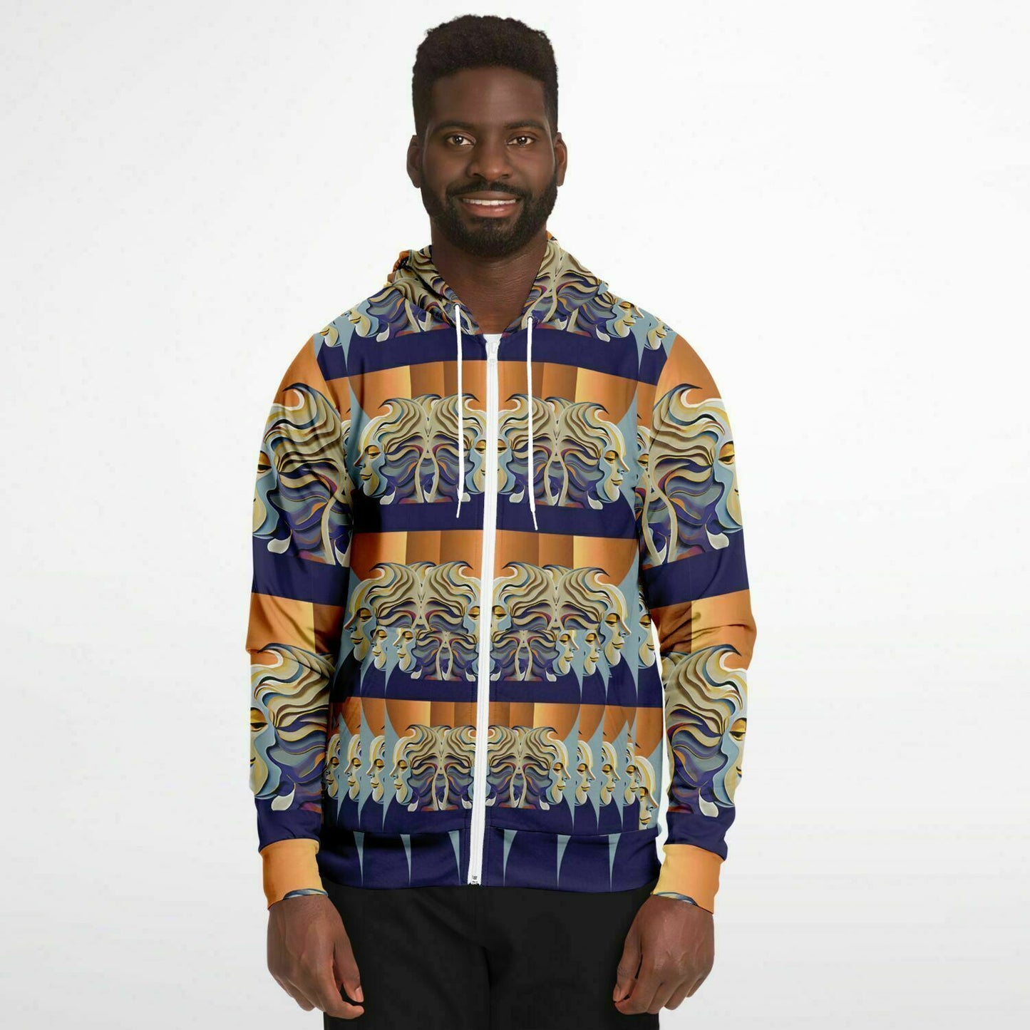Fashion Zip-Up Hoodie - AOP Kukloso Ancients series No 1 - Free Shipping