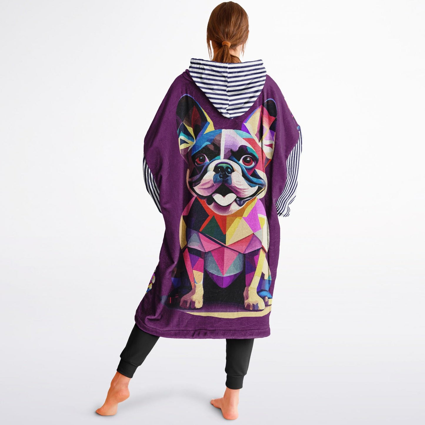 Snug Hoodie Economy - AOP Kukloso Cubist French Bulldog - Free Shipping